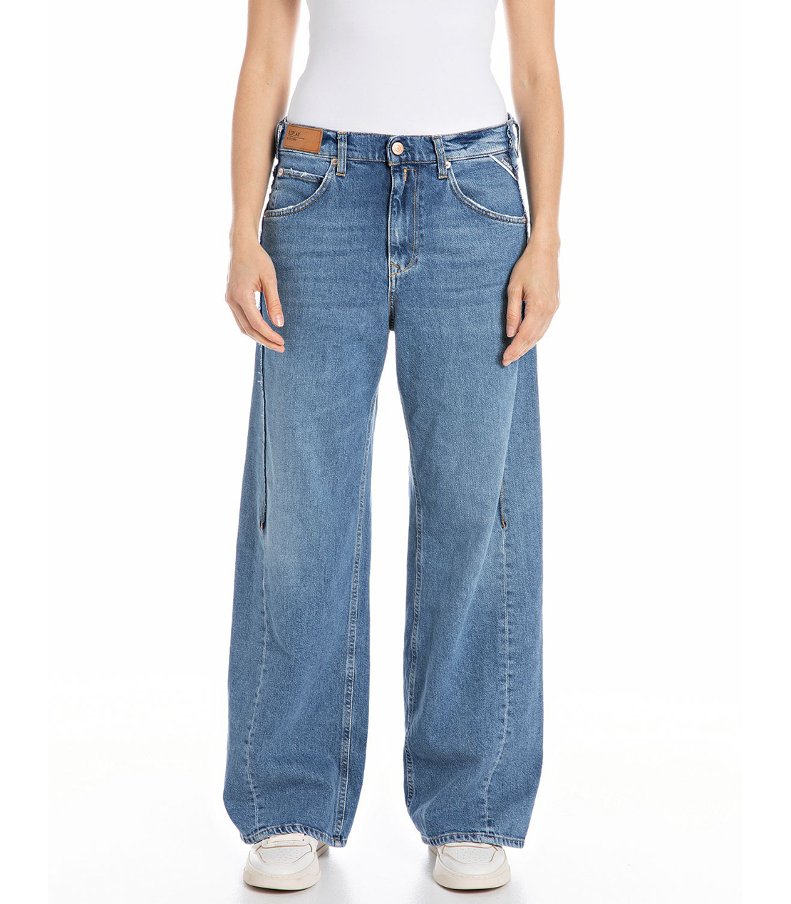 バギーフィットNARJAブルーデニム 詳細画像 ミディアムブルー 1